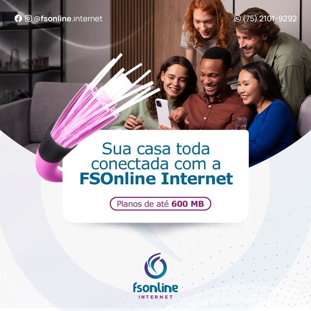 FSOnline Internet Facebook ad: Sua casa merece estar sempre conectada.