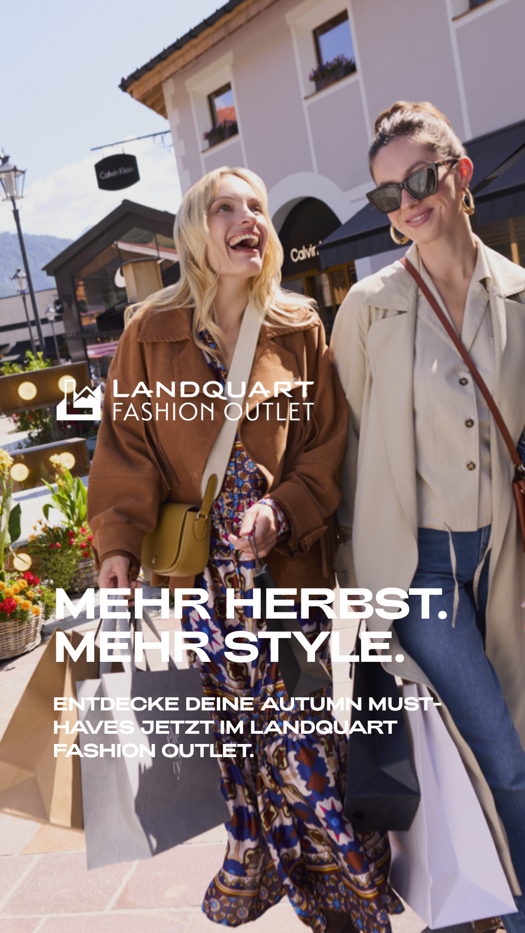 Landquart Fashion Outlet Facebook ad: Neue Saison. Neue Lieblingsstücke.