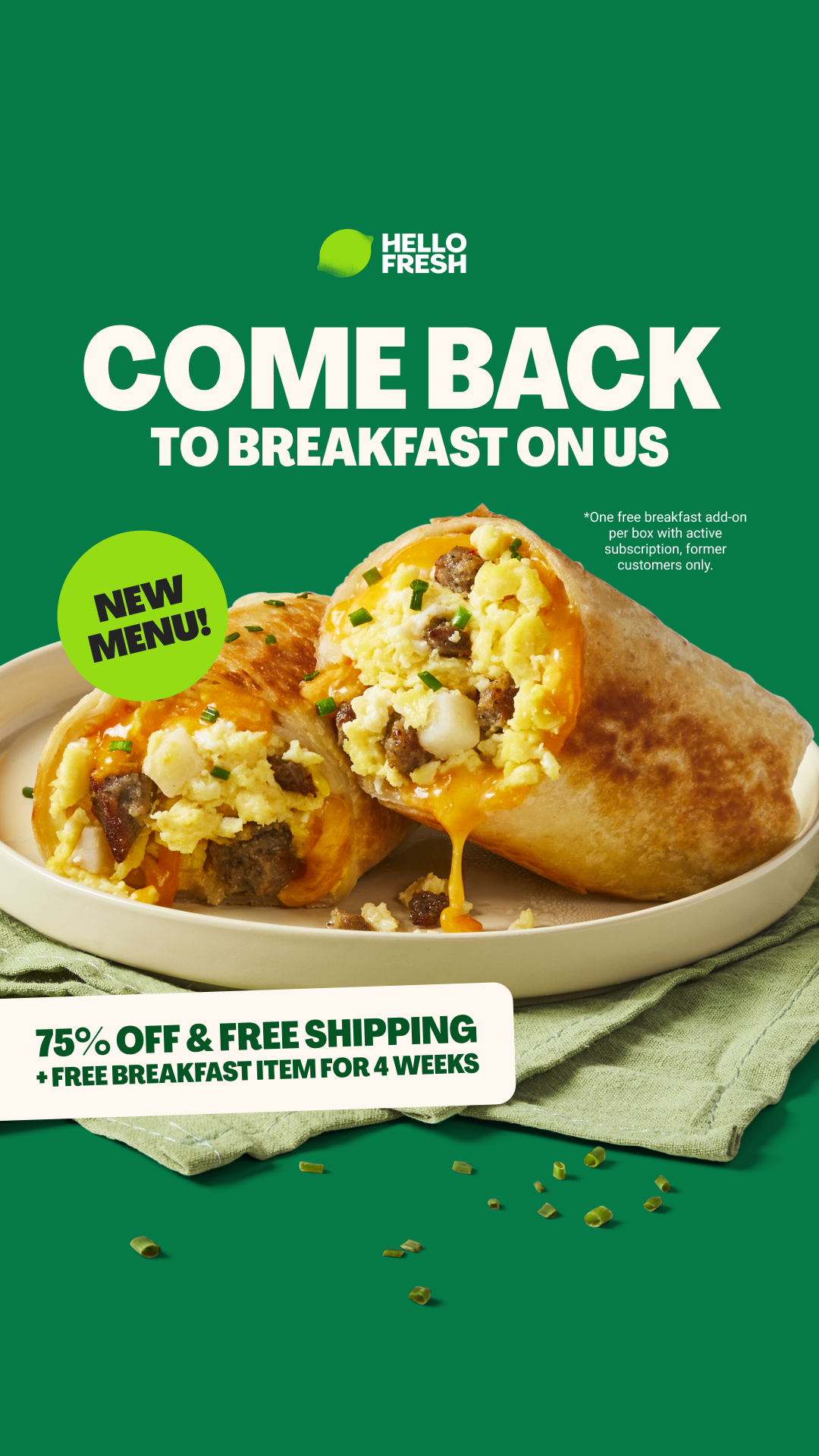 HelloFresh Facebook ad