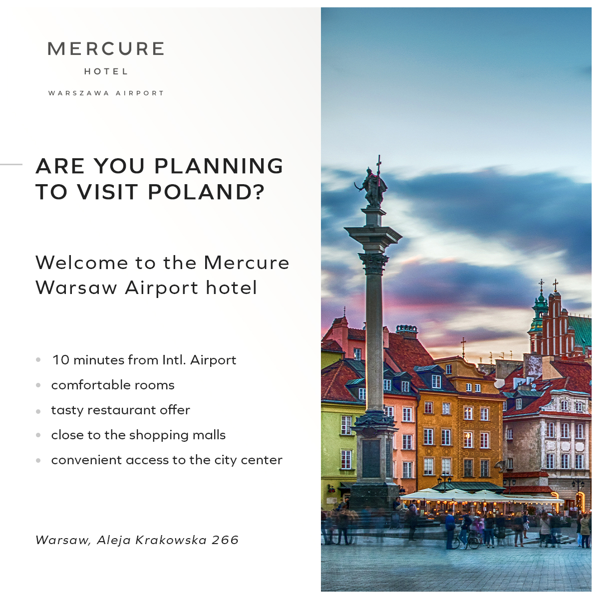 Mercure Warszawa Airport ad creative