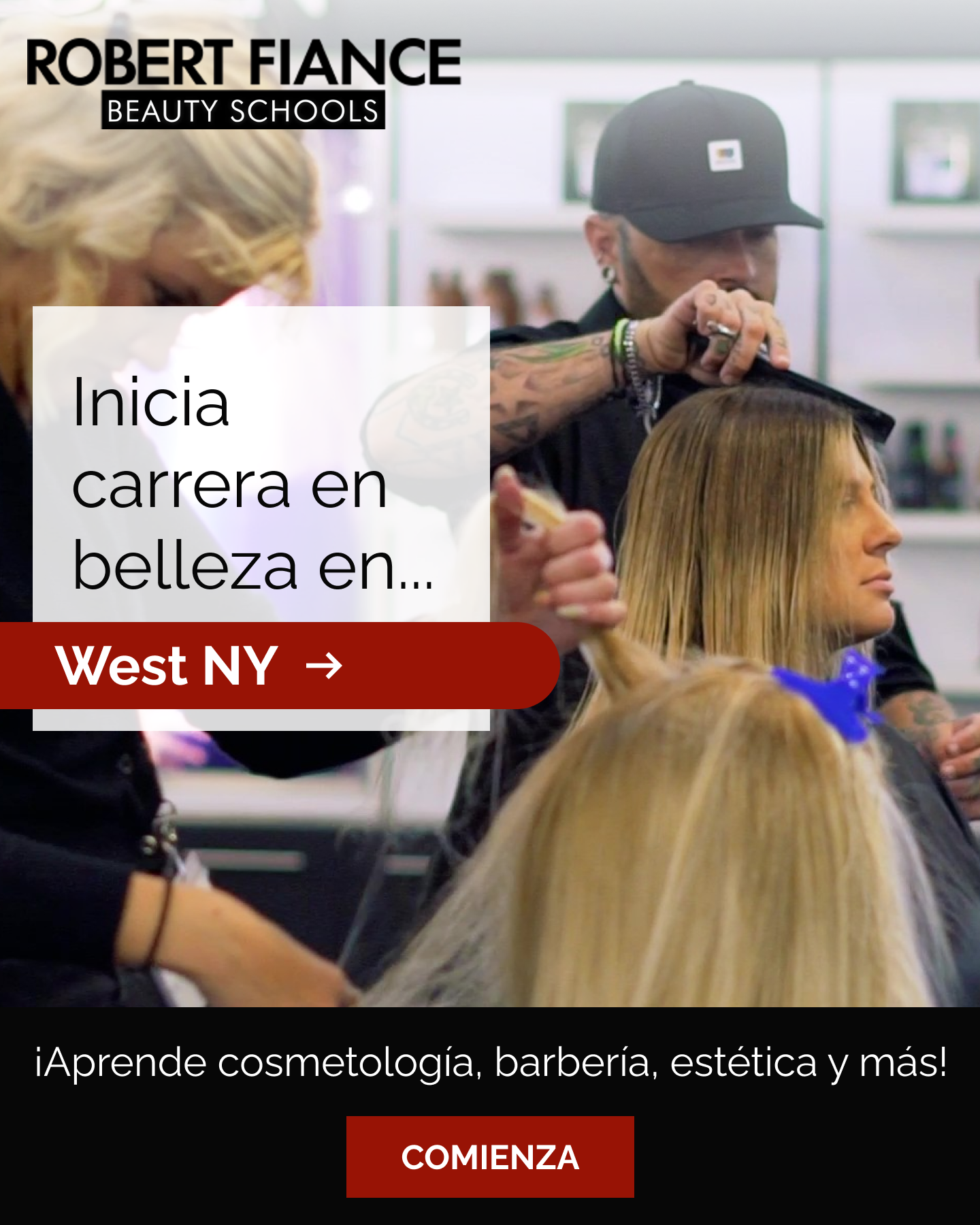 Robert Fiance Beauty Schools Facebook ad from Mar 2, 2026