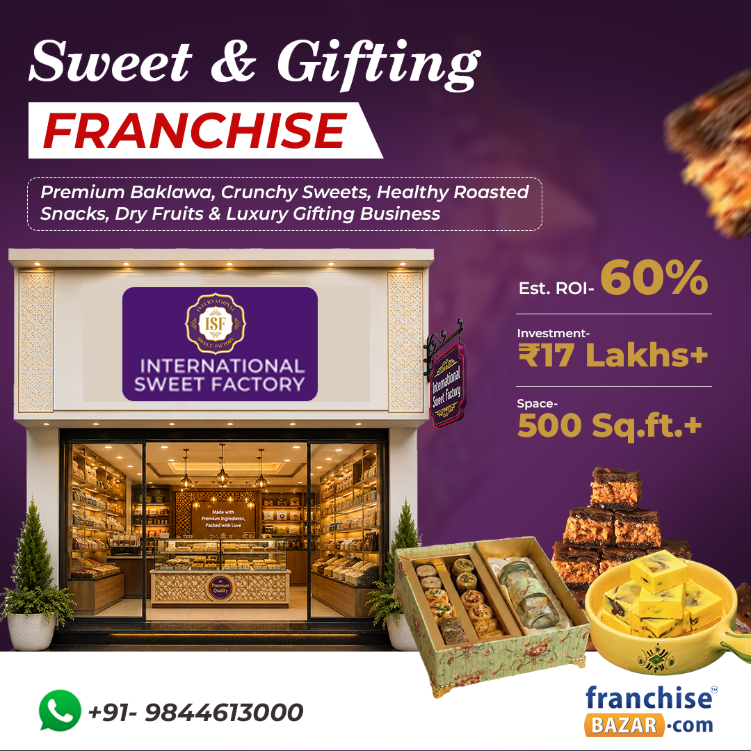 FranchiseBAZAR.com Facebook ad: Start India’s Most Loved Sweets & Gifting Franchise