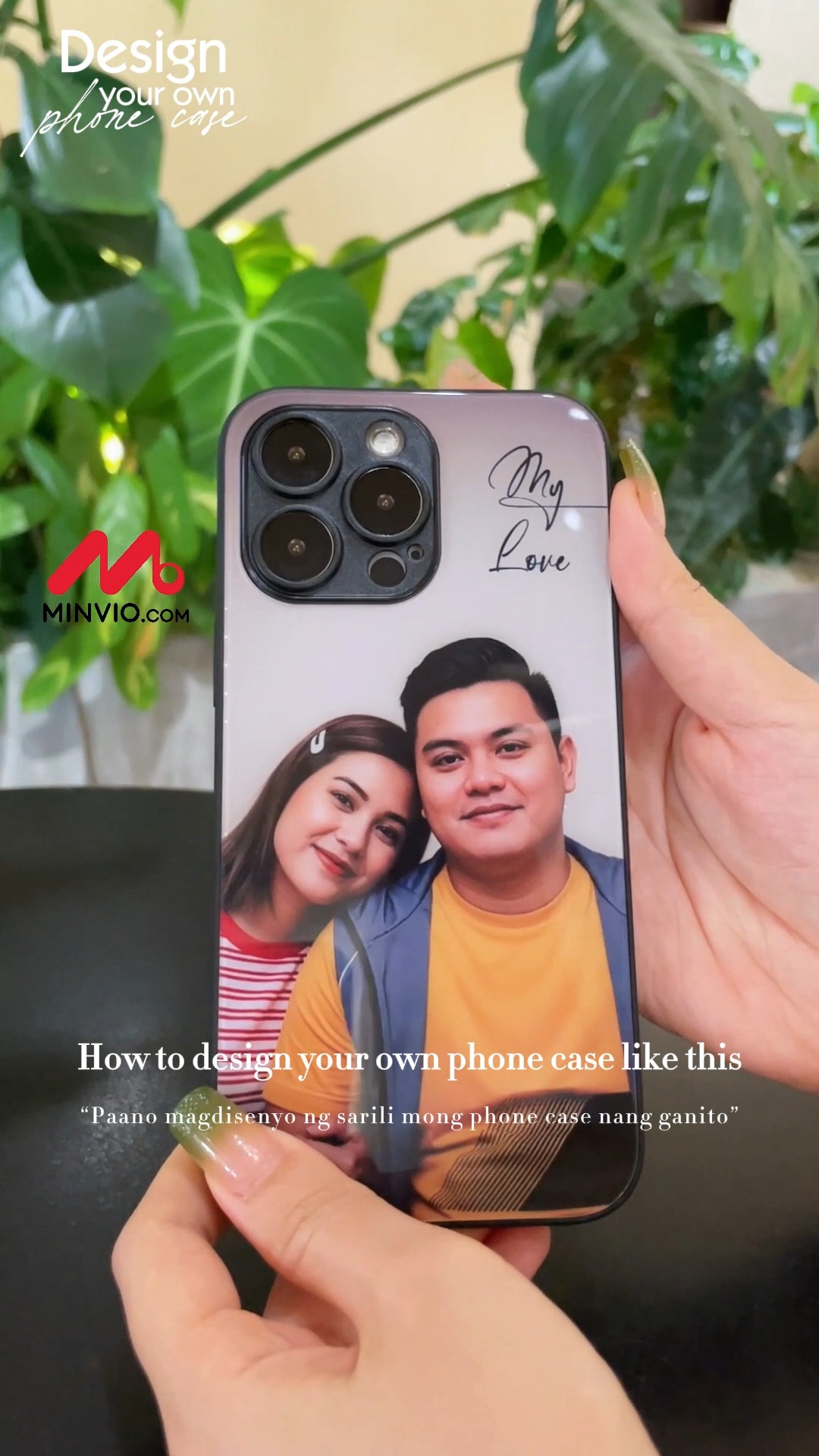 Minvio Facebook ad: Design your own phone case