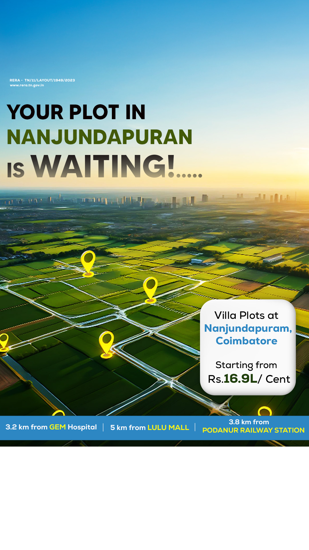 New Plots in Coimbatore Facebook ad from Jan 30, 2026