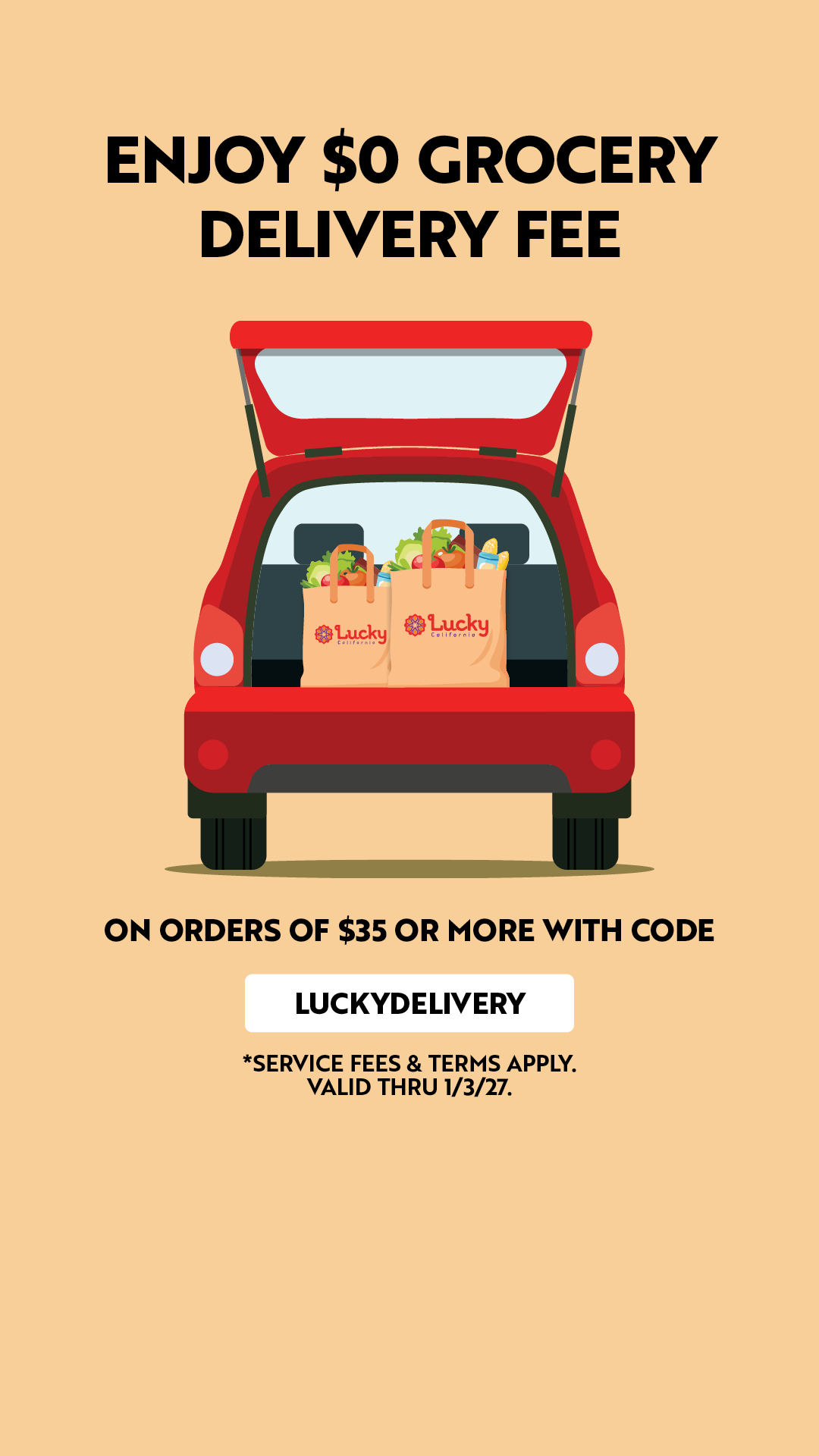 Lucky Supermarkets Facebook ad