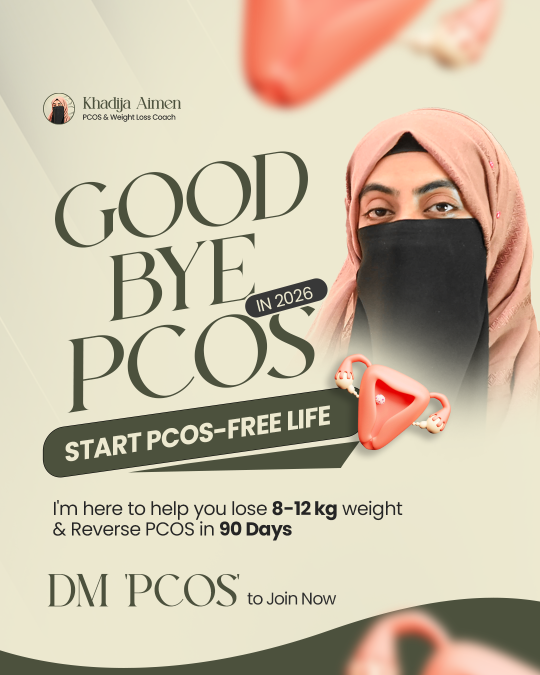 Dietitian Khadija Aiman Facebook ad: Busy 9-5 schedule + PCOS can make weight…