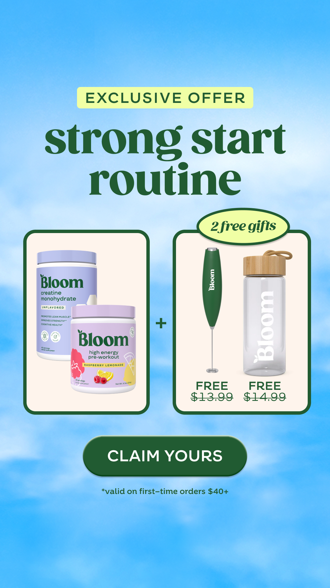 Bloom Nutrition Facebook ad