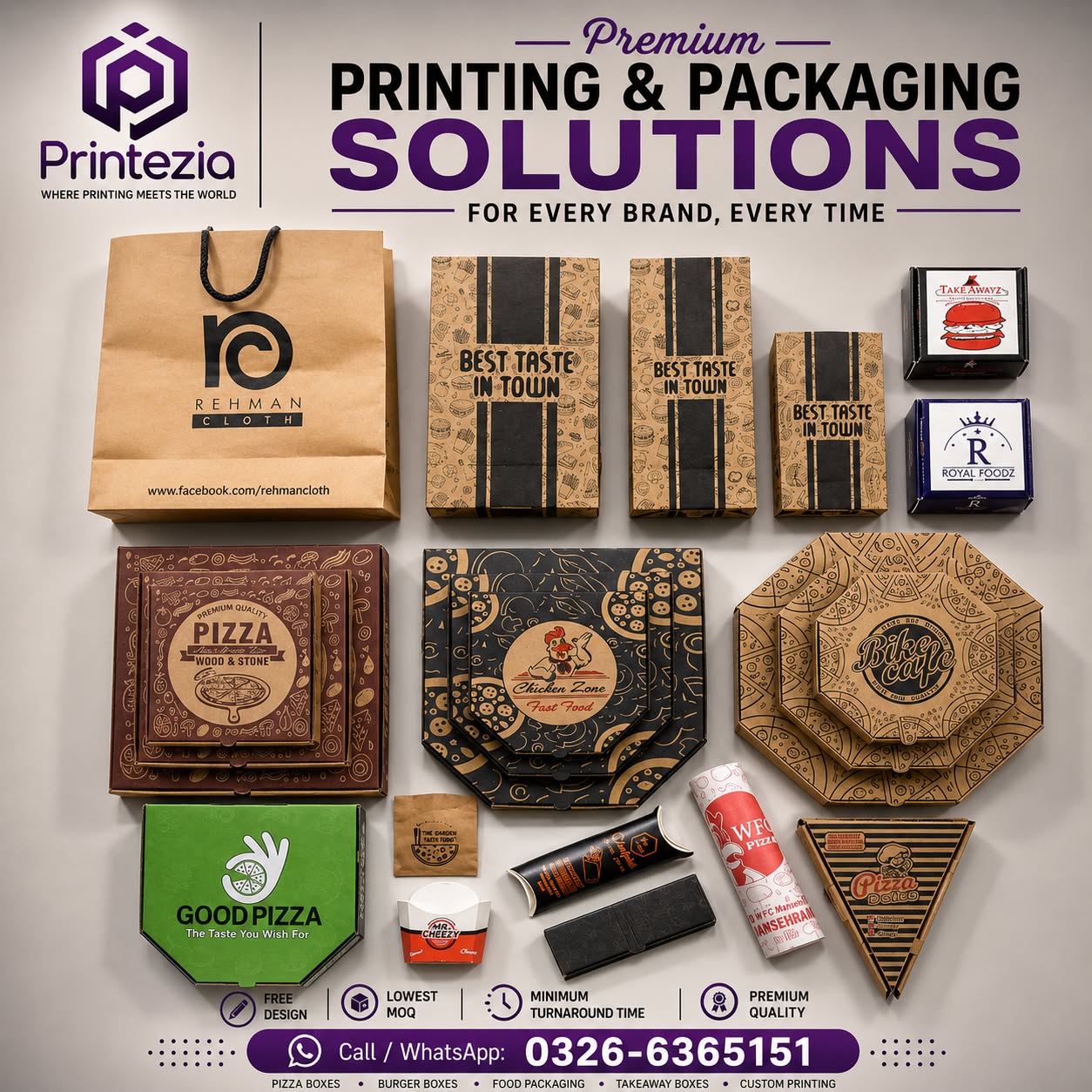 printezia Facebook ad: Customize Print & Pack