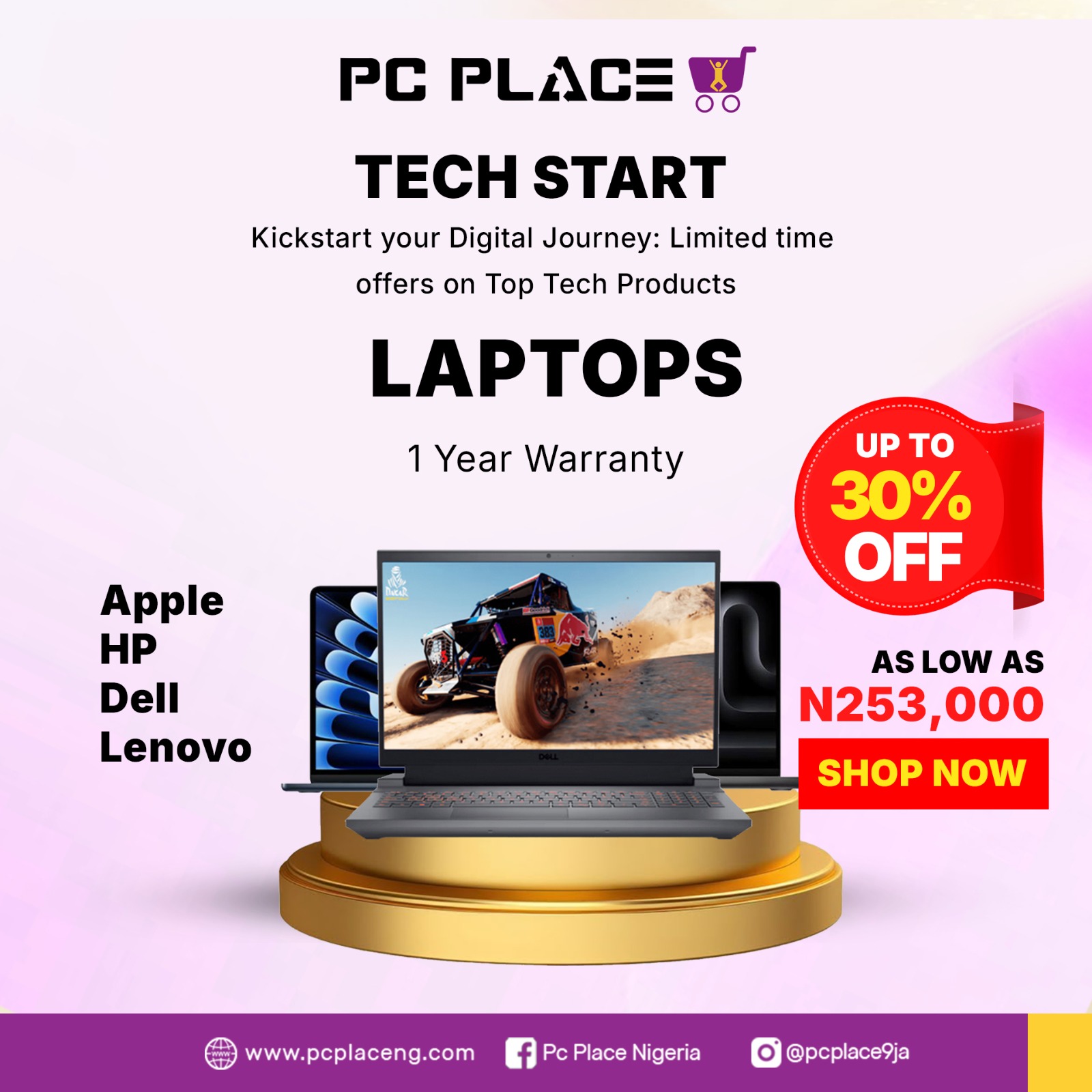 Pc Place Nig Facebook ad: Ready to upgrade your tech?