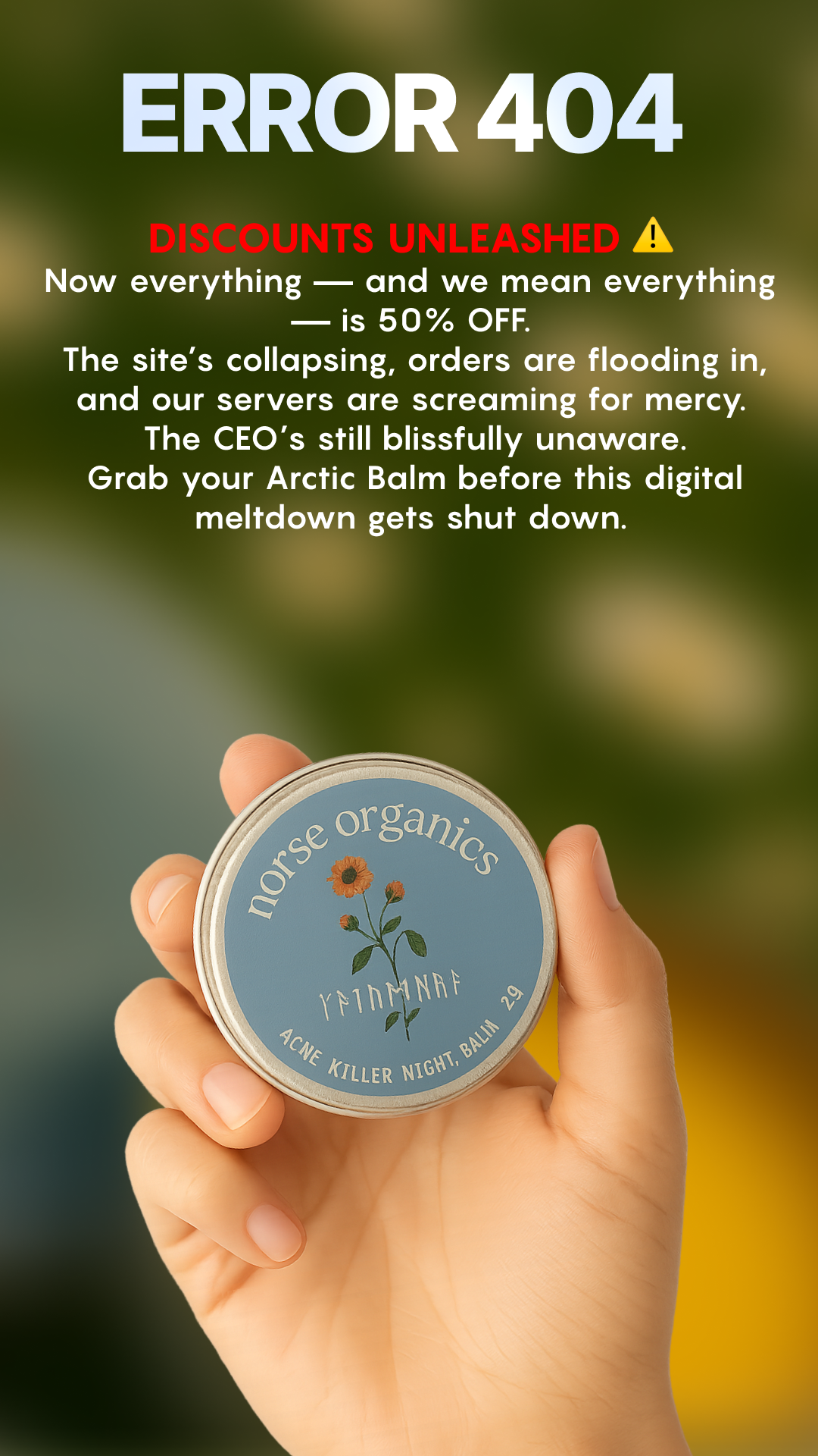 Norse Organics Facebook ad