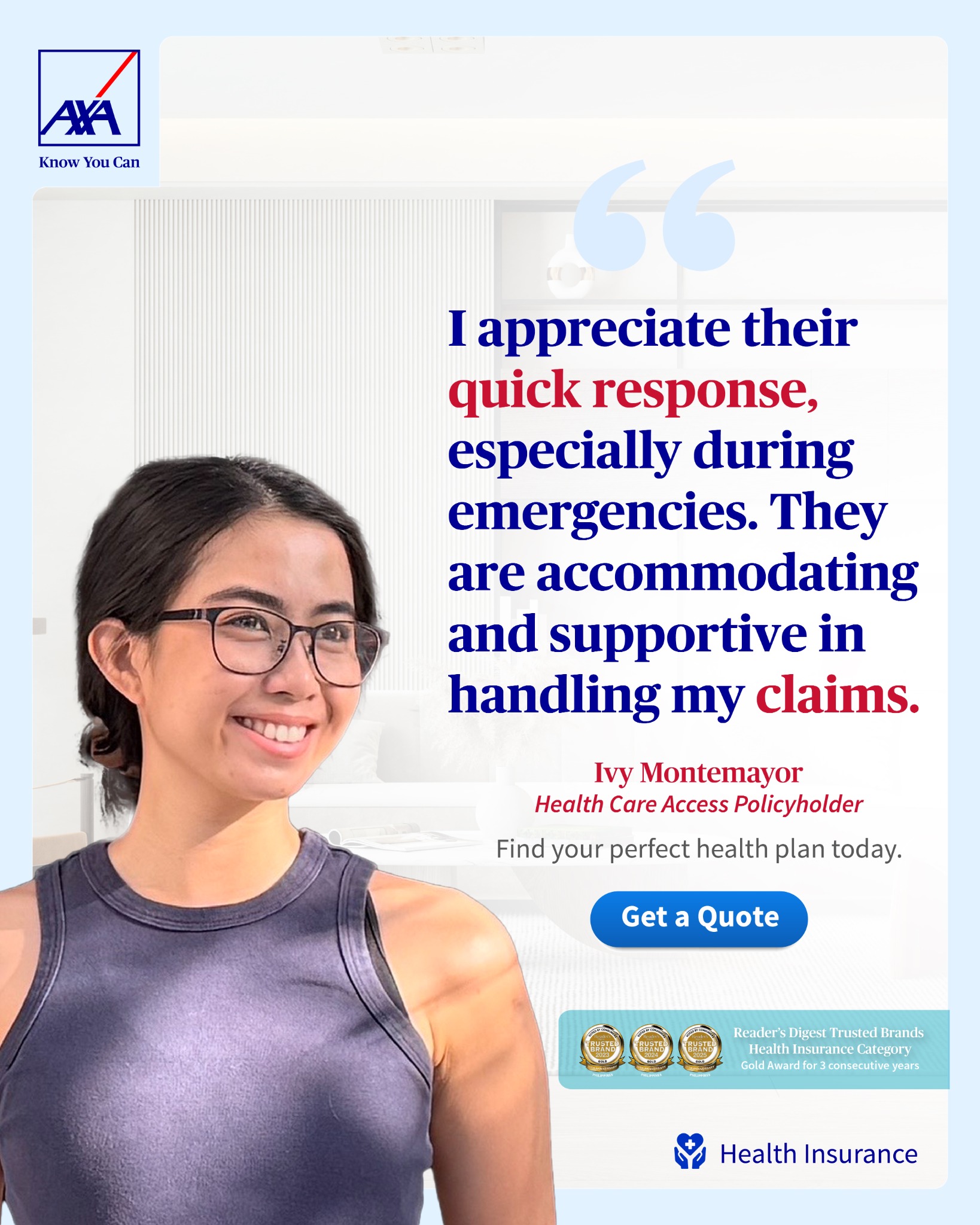 AXA Philippines Facebook ad: Up to P5M health coverage