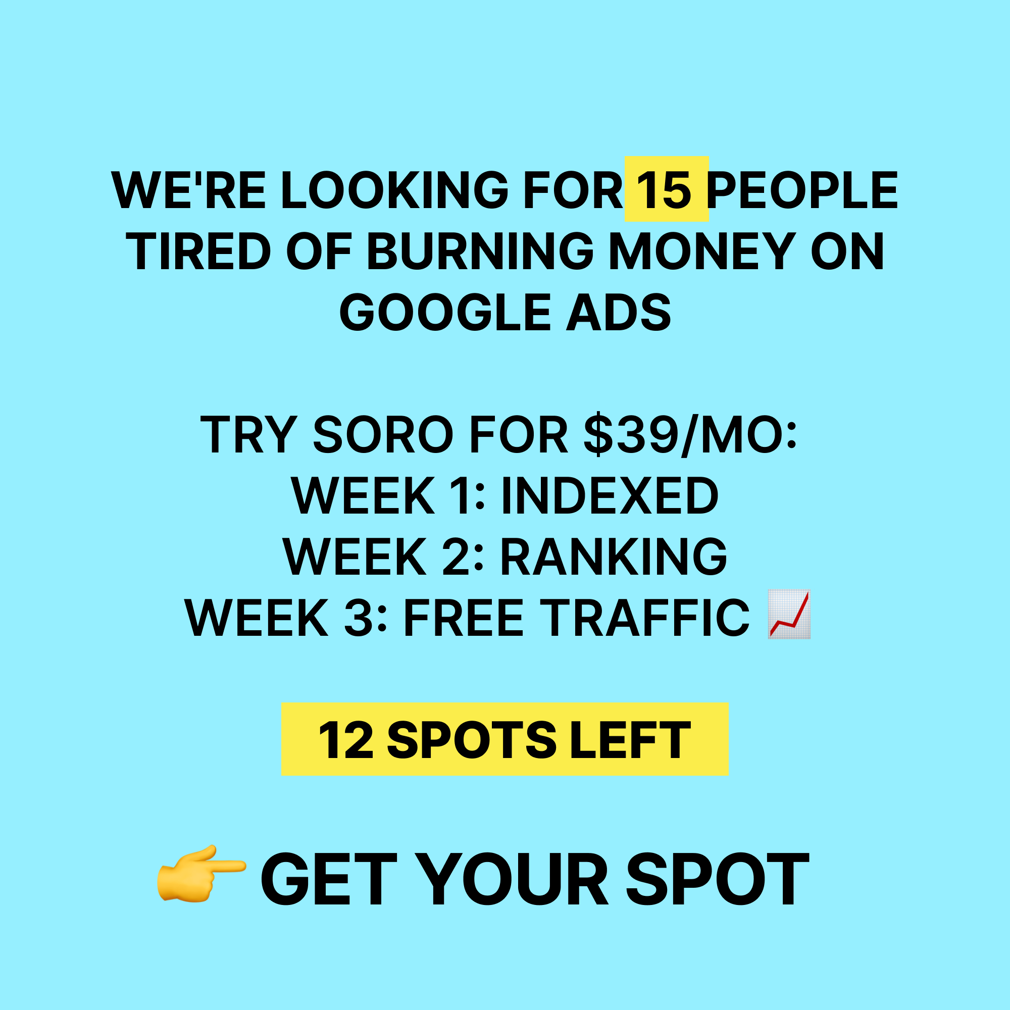 Soro SEO Facebook ad