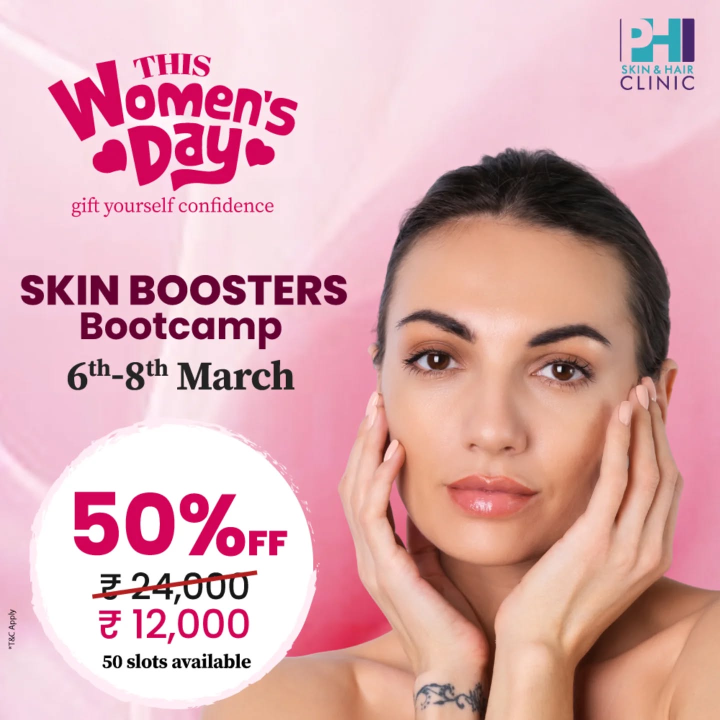 PHI Clinic Facebook ad: Here’s to celebrating strength, confidence & self-care