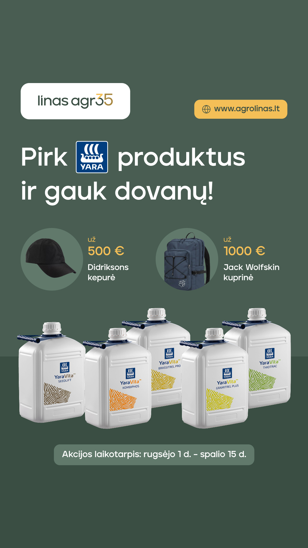 Linas Agro Lietuva Facebook ad: Pirkite YaraVita ir gaukite dovanų!