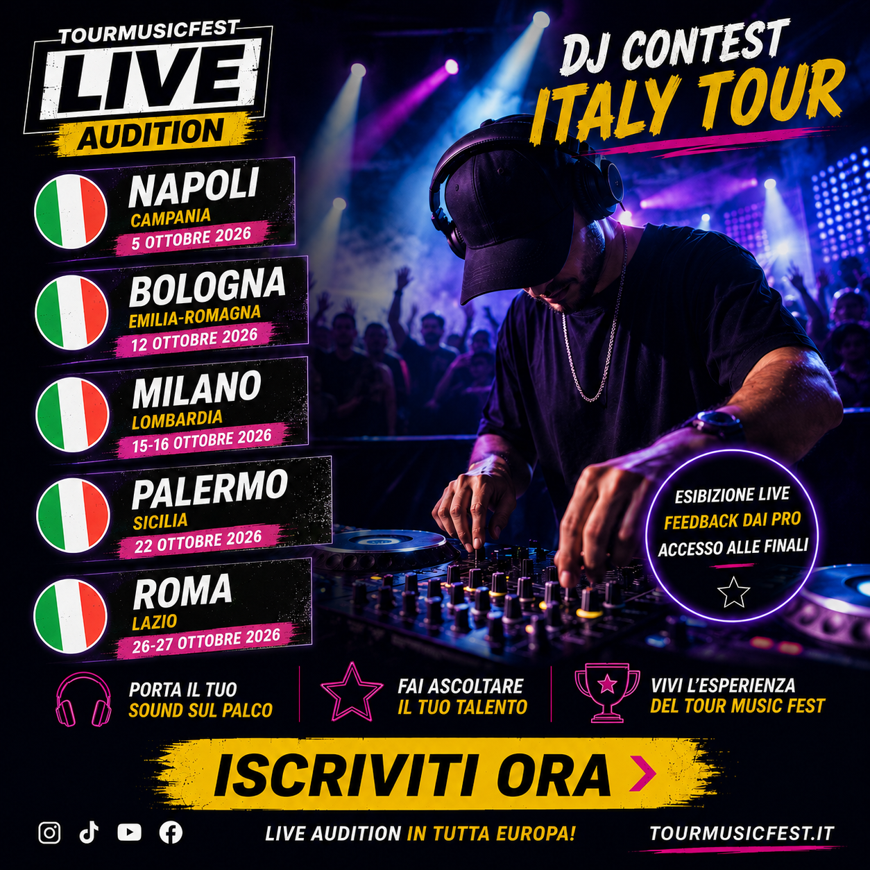 Tour Music Fest Facebook ad: Sei un DJ?