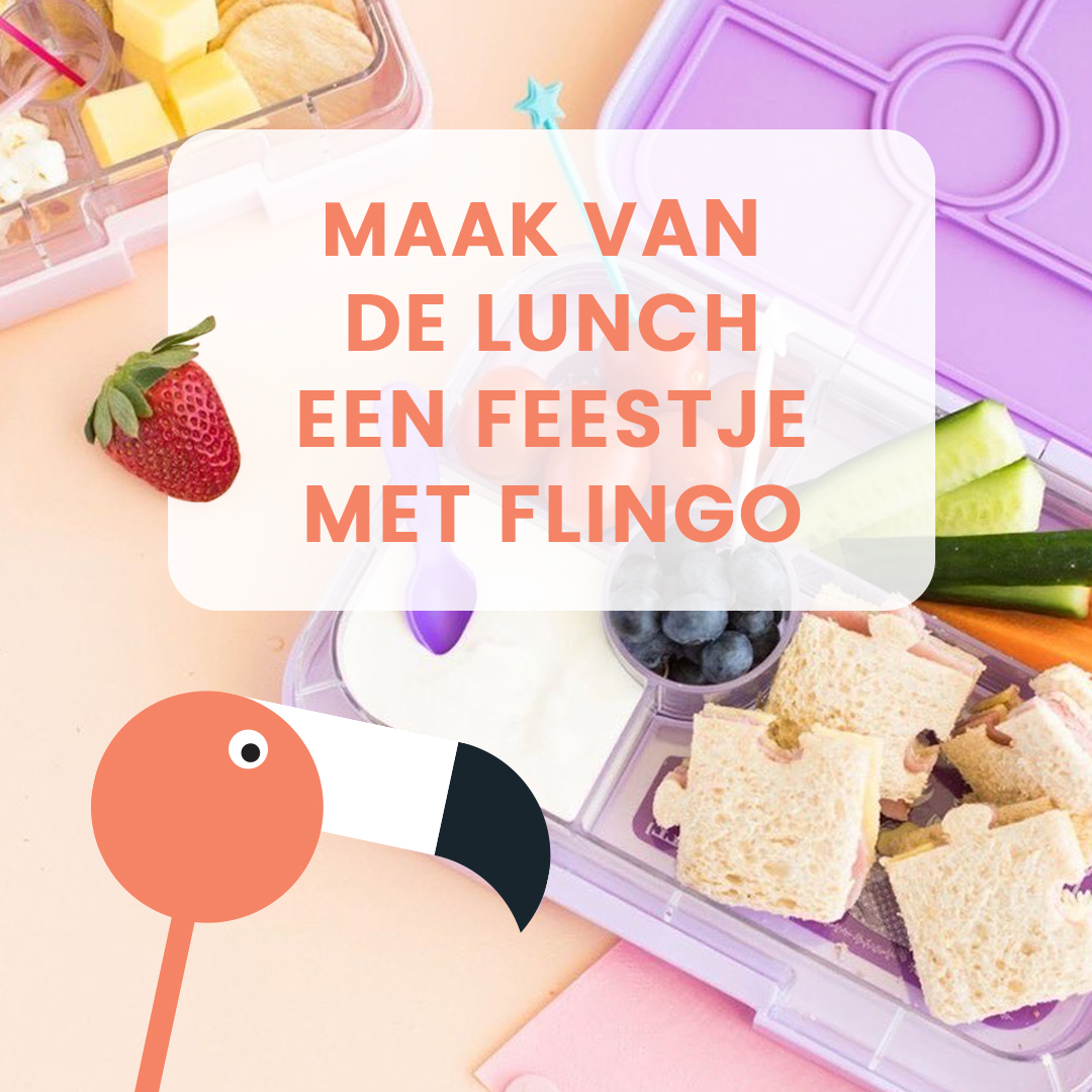FLINGO Facebook ad: Kleurrijke lunchboxen, leuke tools en vrolijke borden: met…