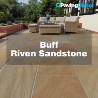 Paving Direct Facebook ad: Classic Buff India Sandstone Paving Slabs
