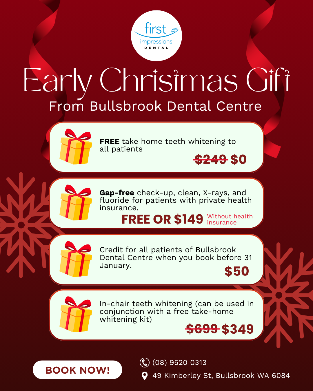 Bullsbrook Dental Centre Facebook ad: Book An Appointment!