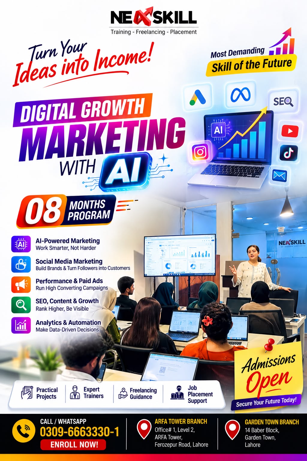 NeXskill - Be Productive Facebook ad