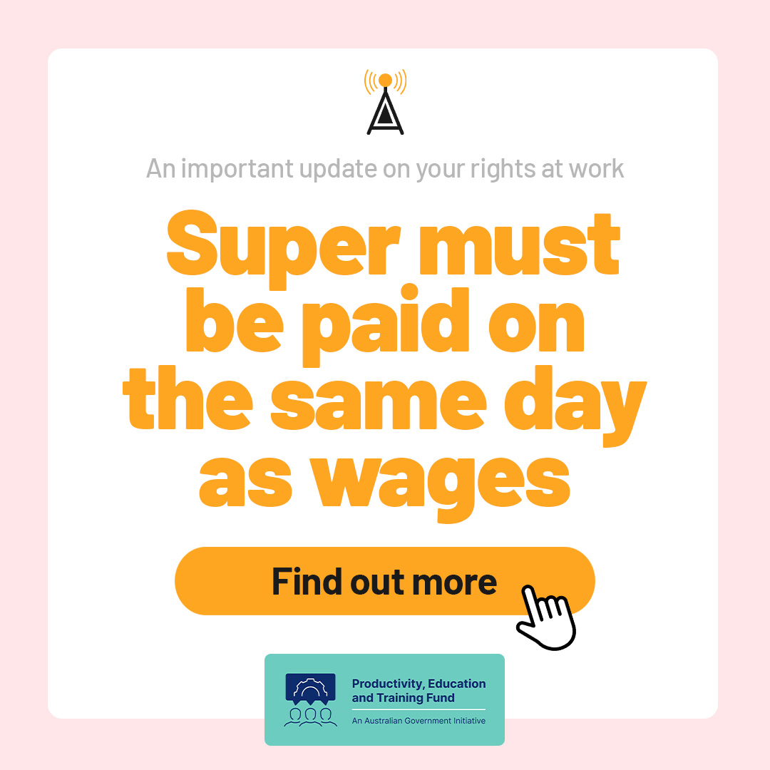 Australian Unions Facebook ad: Same Day Super