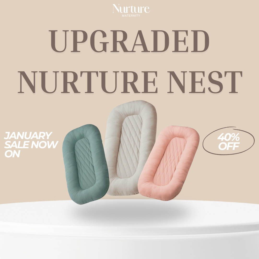 Nurture Maternity Facebook ad: January Sale ends soon. 40% OFF won't last.