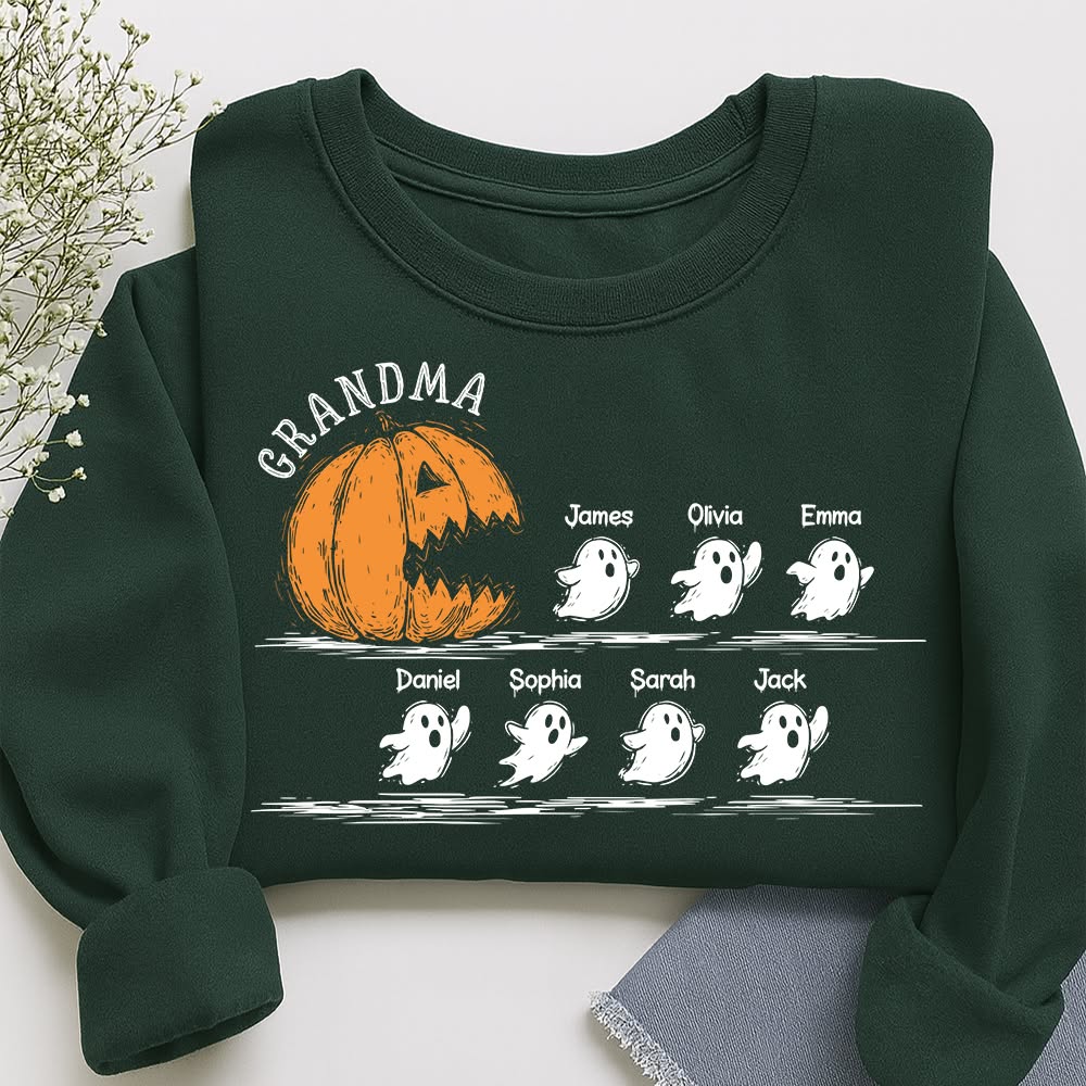 Giantbighands - Embroidered Gifts Facebook ad: Personalized Grandma Halloween Shirt, Pumpkin And Ghosts…