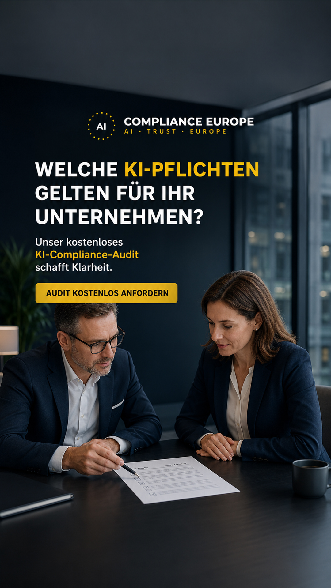 AI Compliance Europe Facebook ad: KI im Einsatz? Compliance kostenlos prüfen