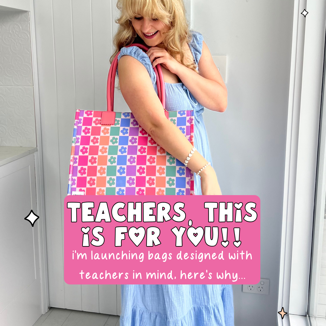 Educator Bling Facebook ad: Meet the Dream Teacher Bag, designed by a…