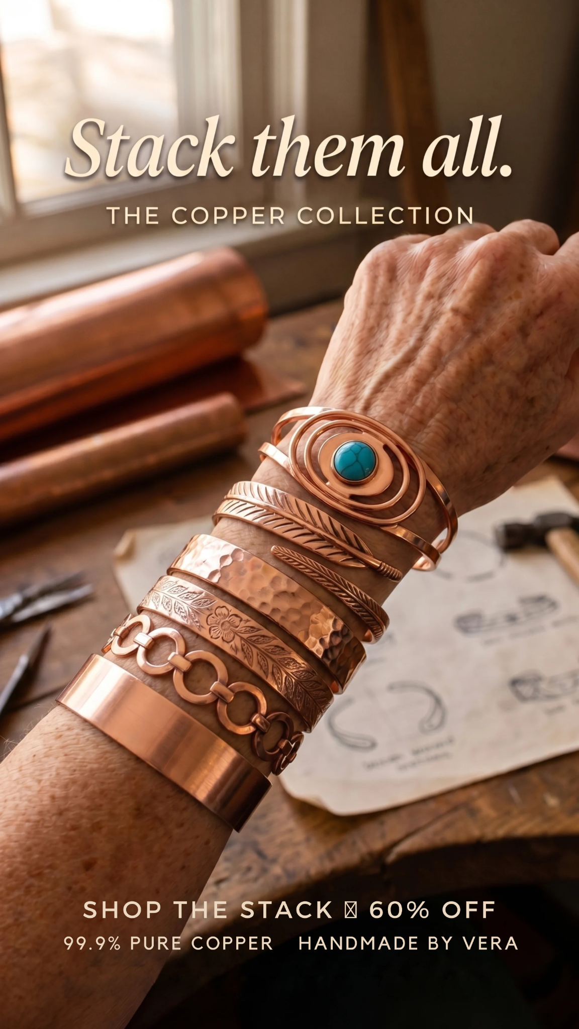 Vera’s Copper Jewelry Facebook ad
