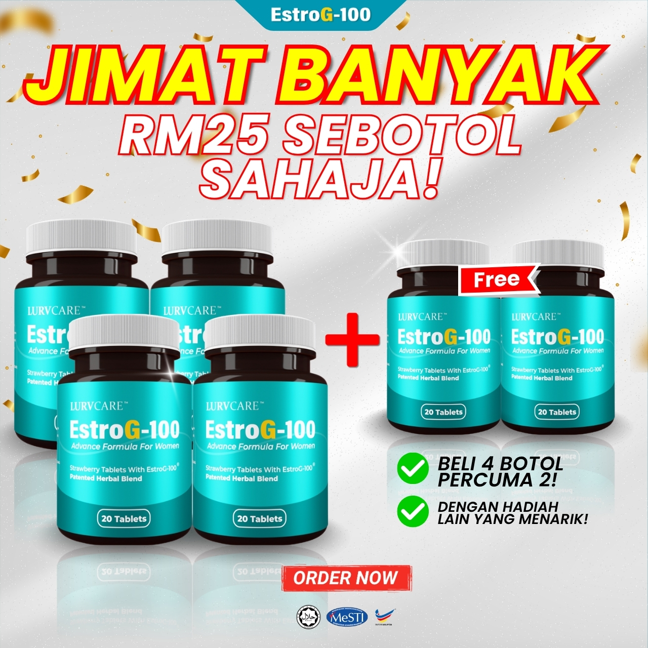 EstroG-100 - Rahsia Wanita Menopause Facebook ad