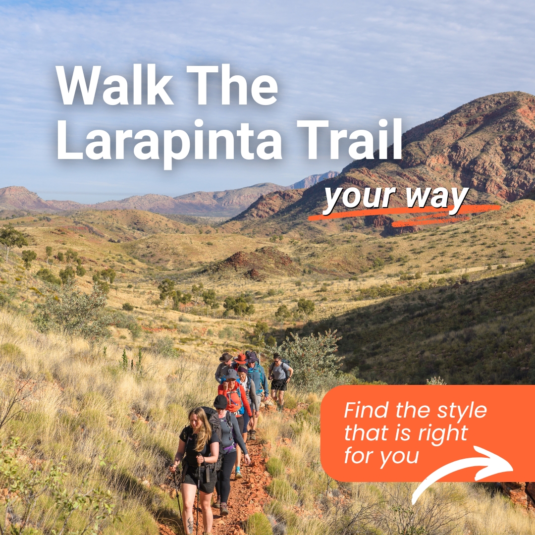 Australian Walking Holidays Facebook ad: Discover the Larapinta Trail your way - guided…