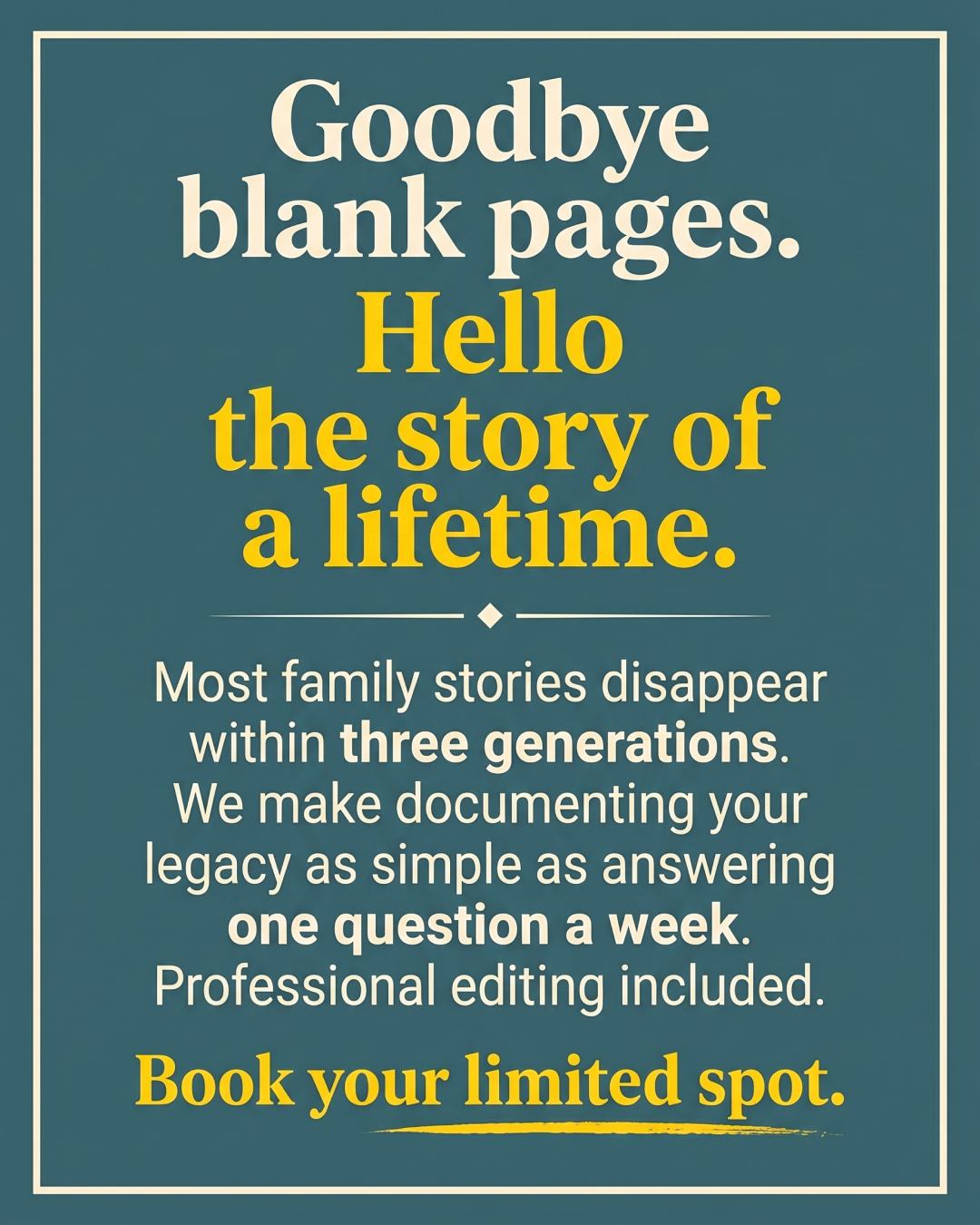 Memowrite Facebook ad