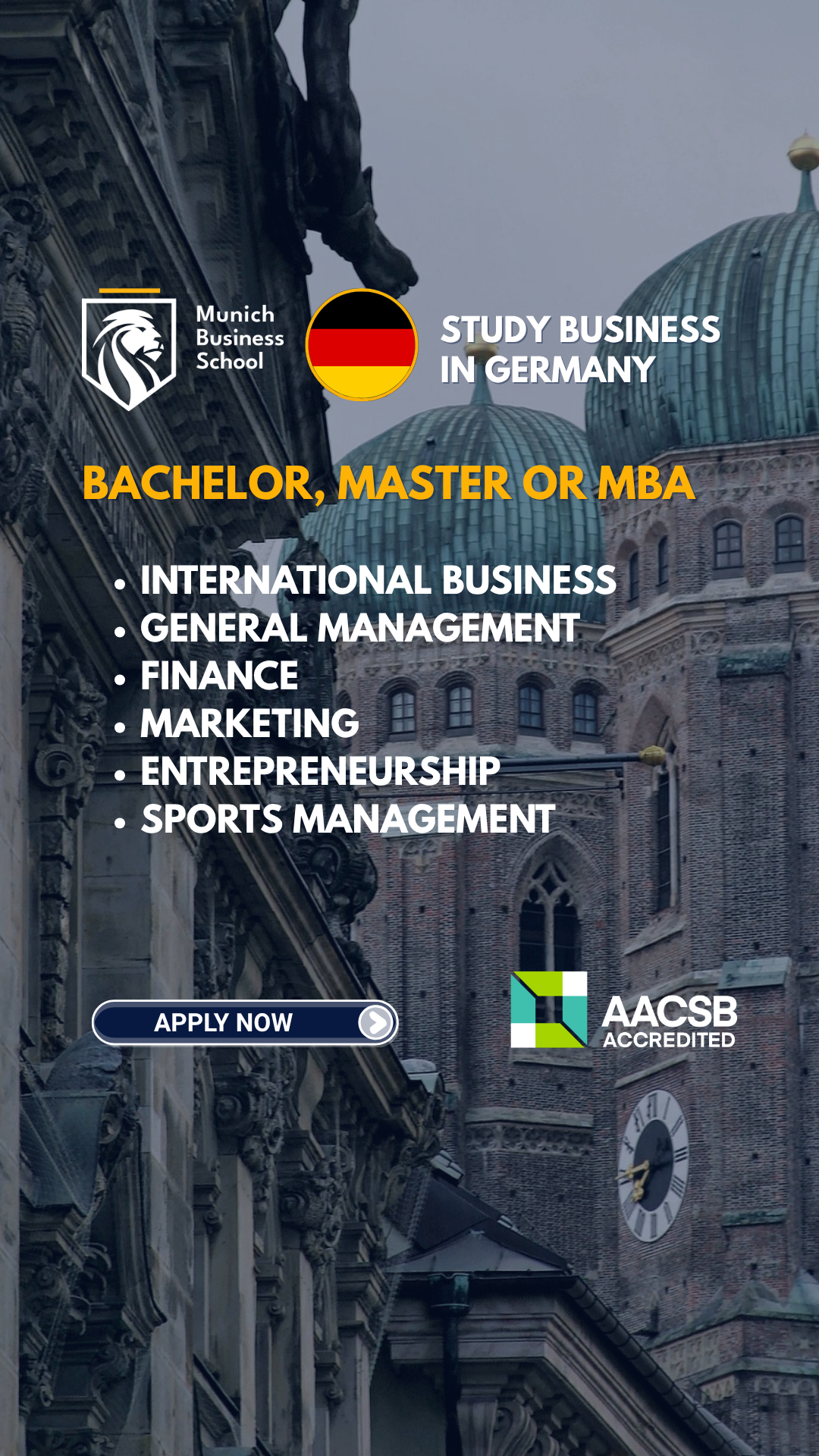 Munich Business School Facebook ad: Study Business in Germany