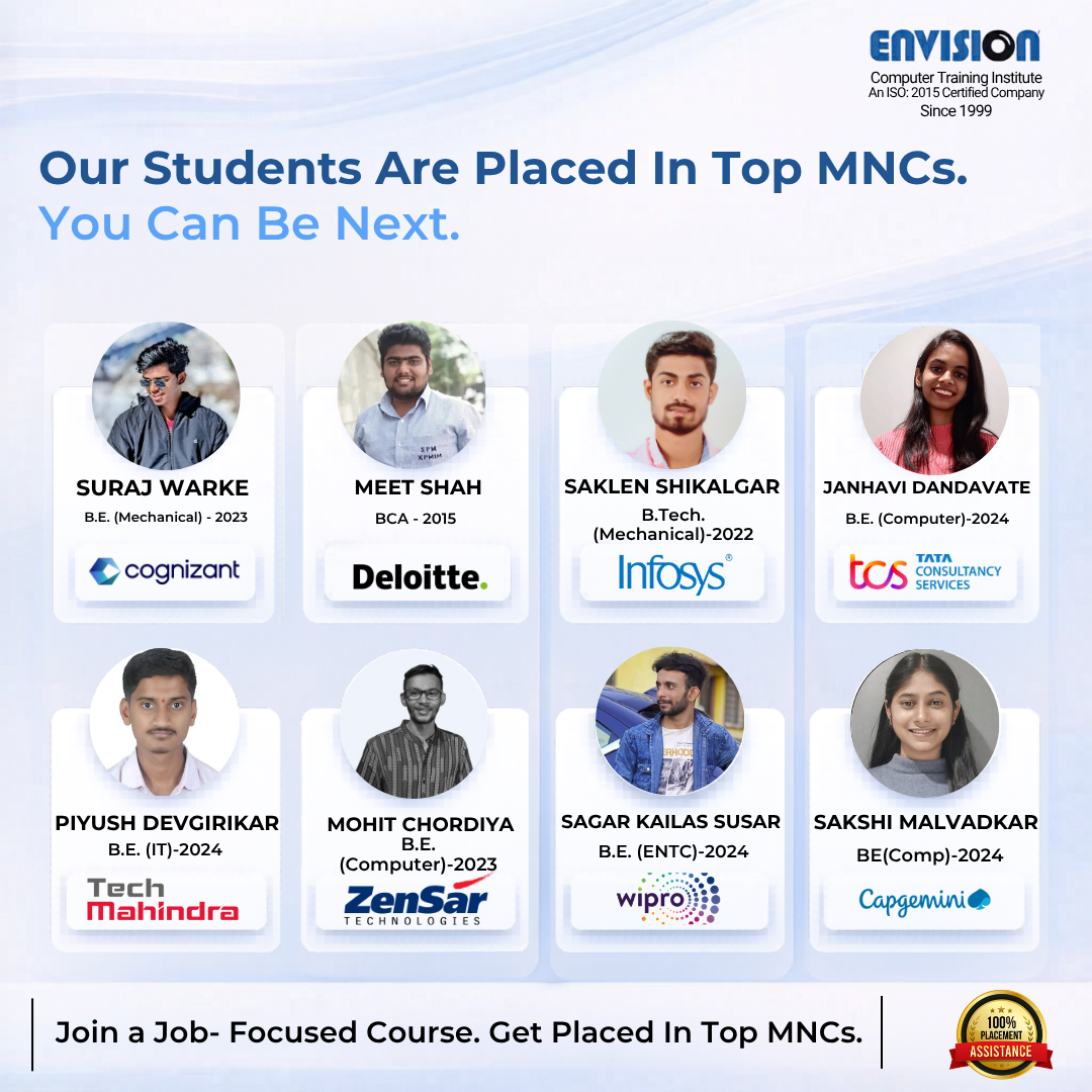 Envision Computer Training Institute Private Limited Pune Facebook ad: Get Job in Top MNC, with Envision Institute