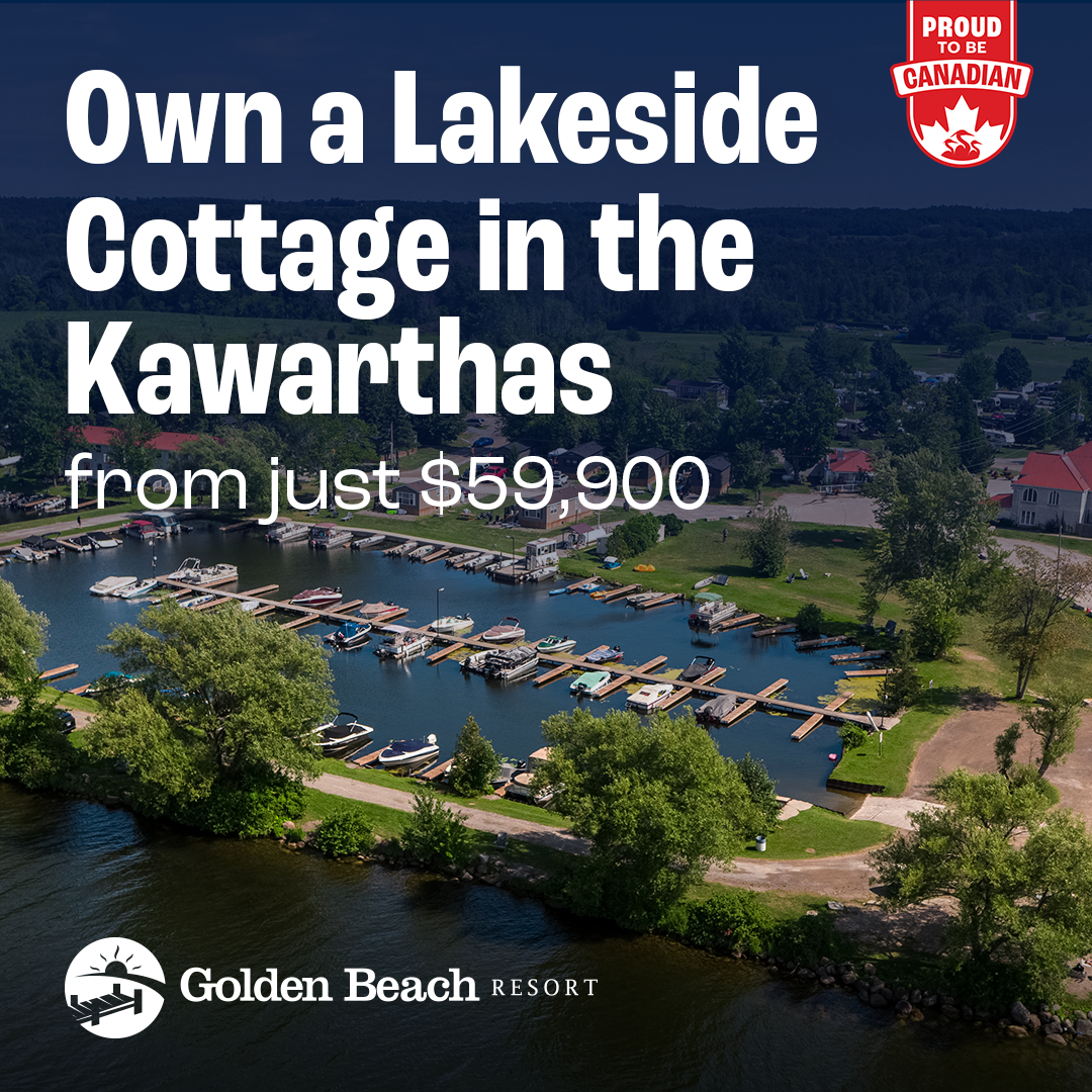 Golden Beach Resort - Rice Lake, Ontario Facebook ad: Own Your Slice of Lakeside Life at Golden…