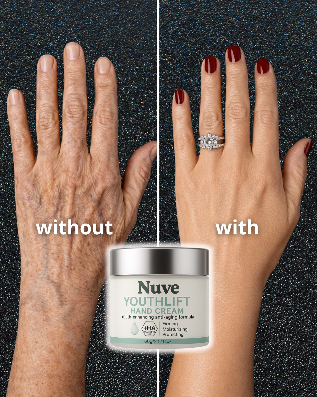 Youthful Hands Journal Facebook ad: 5 Reasons Your Hands Age Faster Than your Face