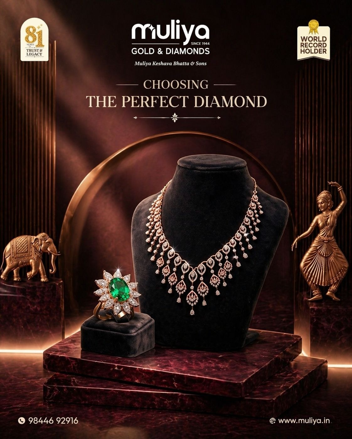 Muliya Gold & Diamonds Bengaluru Facebook ad: Brilliance is an experience shaped by precision, perfected…
