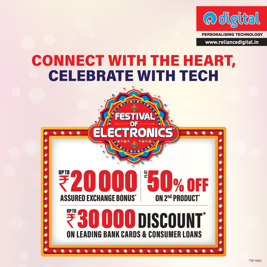 Reliance Digital Facebook ad: Festival of Electronics Is Here!