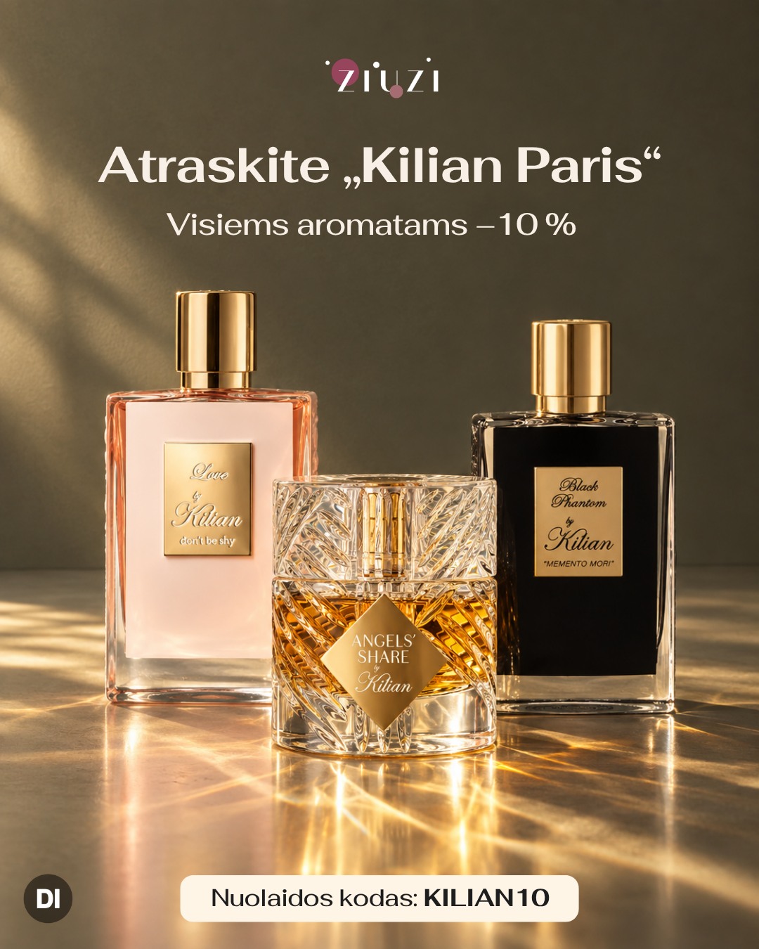 Ziuzi.lt Facebook ad: Atraskite Kilian Paris pasaulį, prabangūs aromatai…