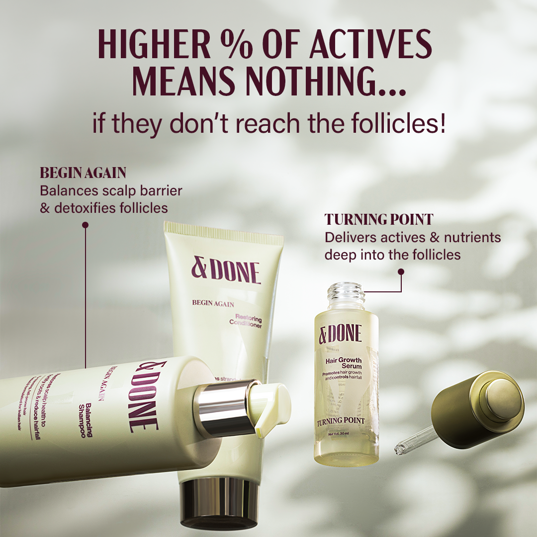 AndDone Facebook ad: Hairfall Needs More Than A Serum