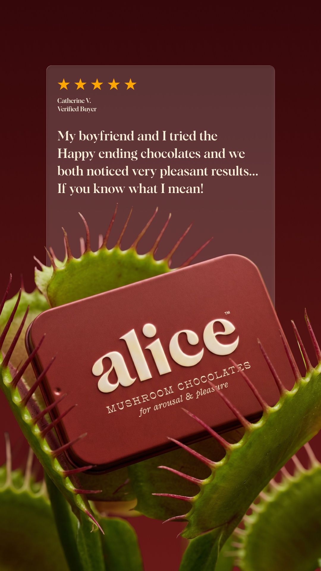 Alice Mushrooms Facebook ad