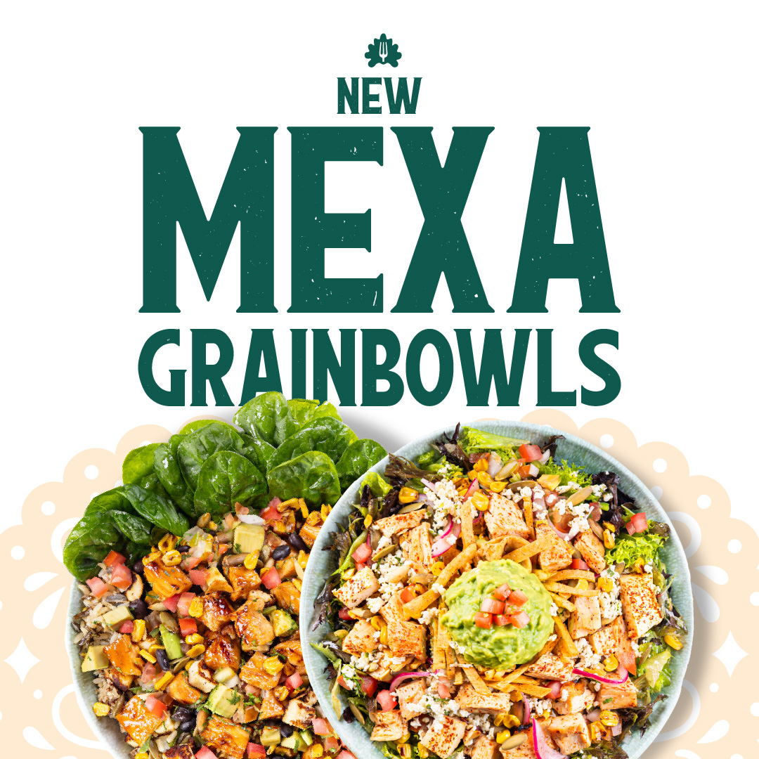 SUPER SALADS Facebook ad: Mexa Grainbowls