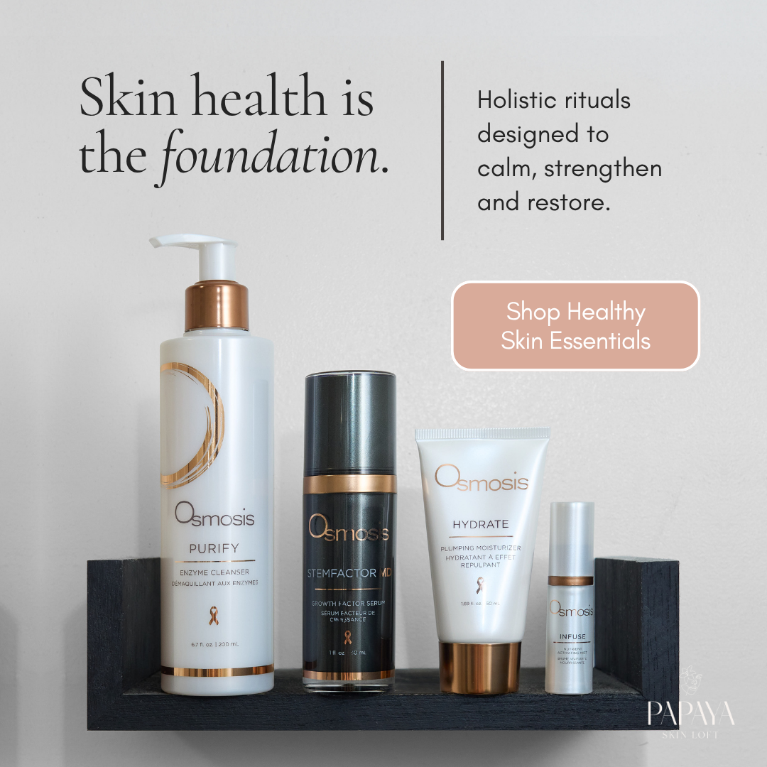 Papaya Skin Loft Facebook ad: Calm. Restore. Glow.