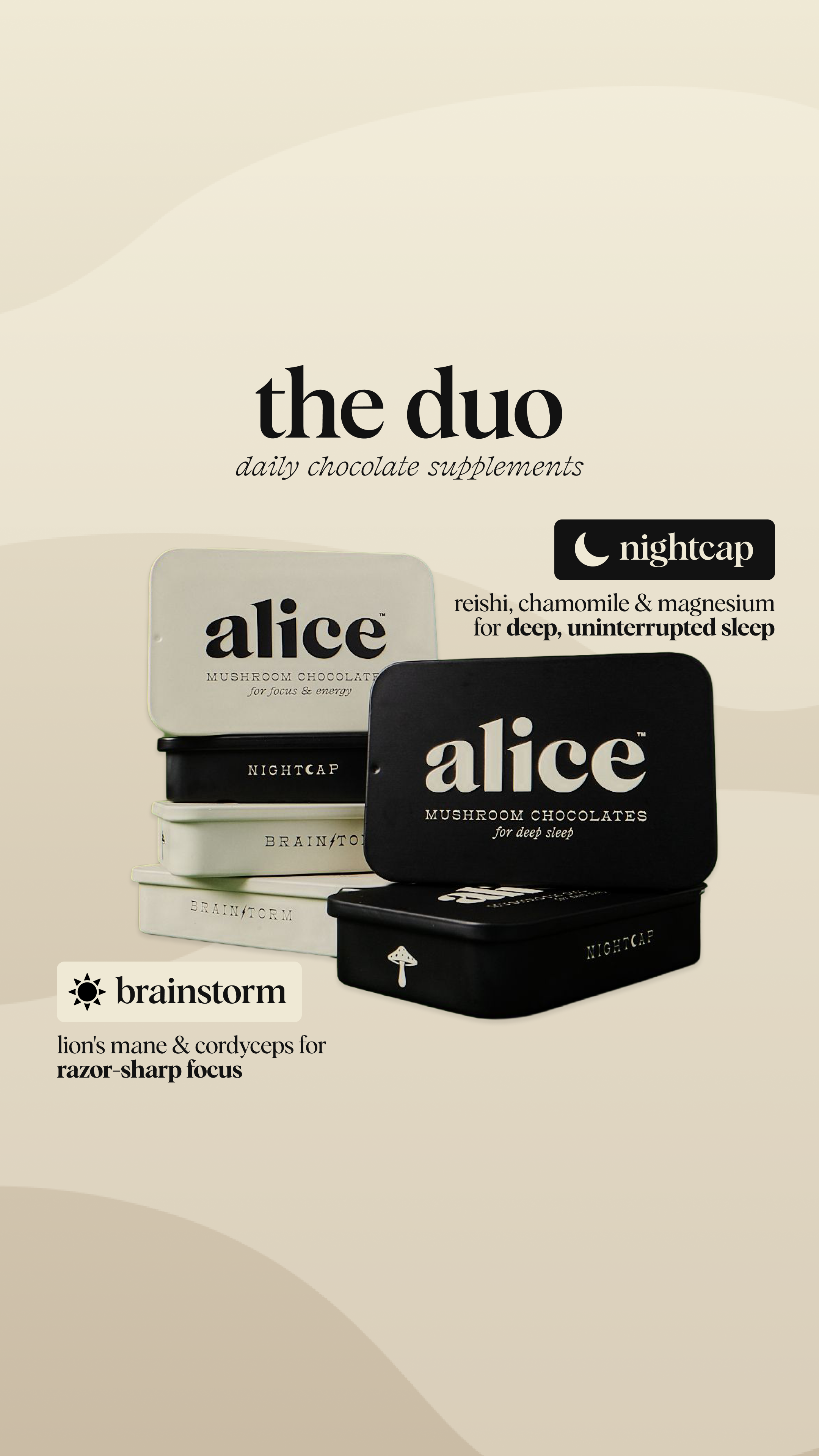 Alice Mushrooms Facebook ad