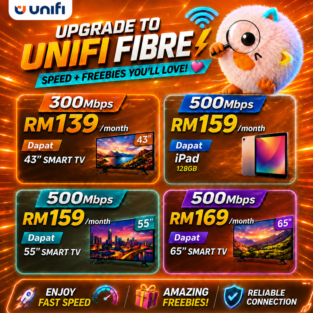 UNIFI HOME & BIZ Facebook ad: PM DEVICE PAKEJ