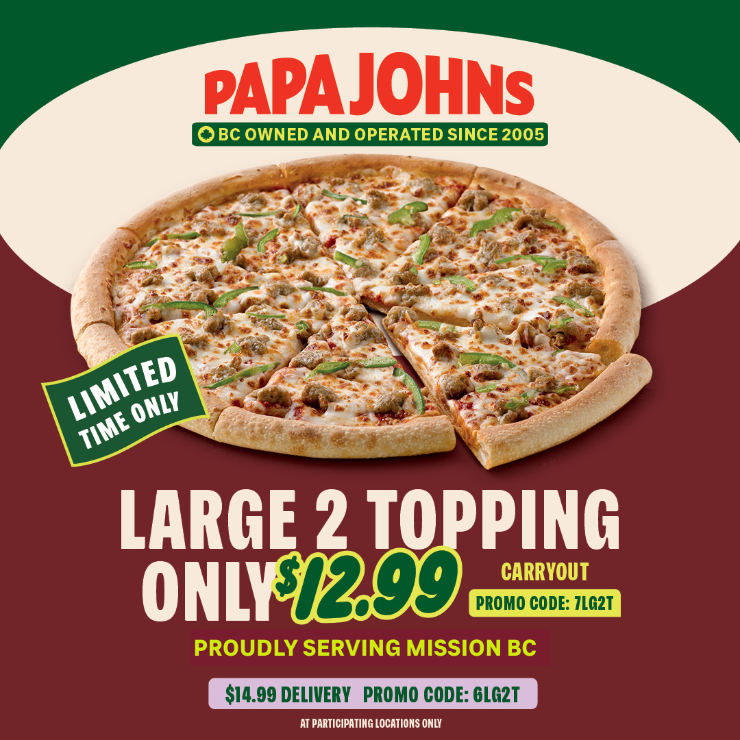 Papa Johns Facebook ad: Mission’s best pizza, built on quality, real value…