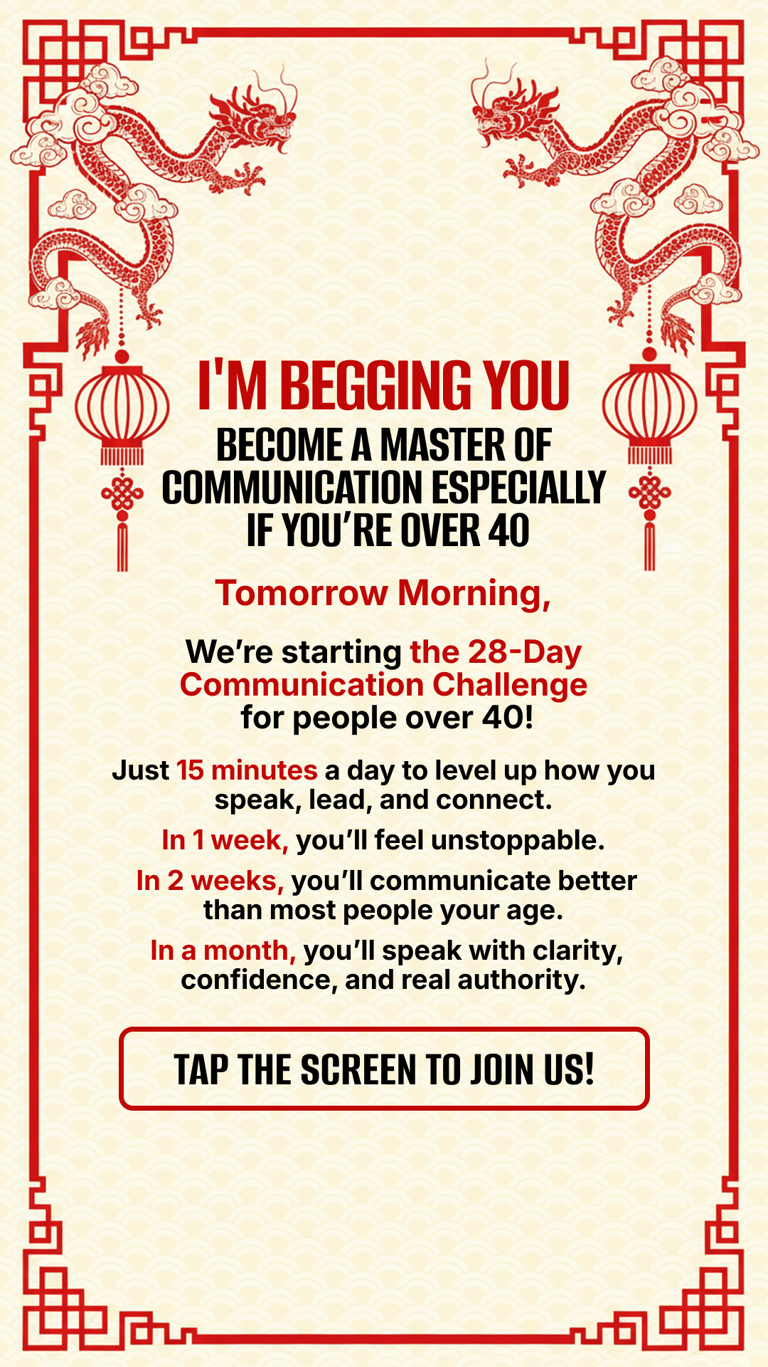 Charisma.riseguide Facebook ad: Start now