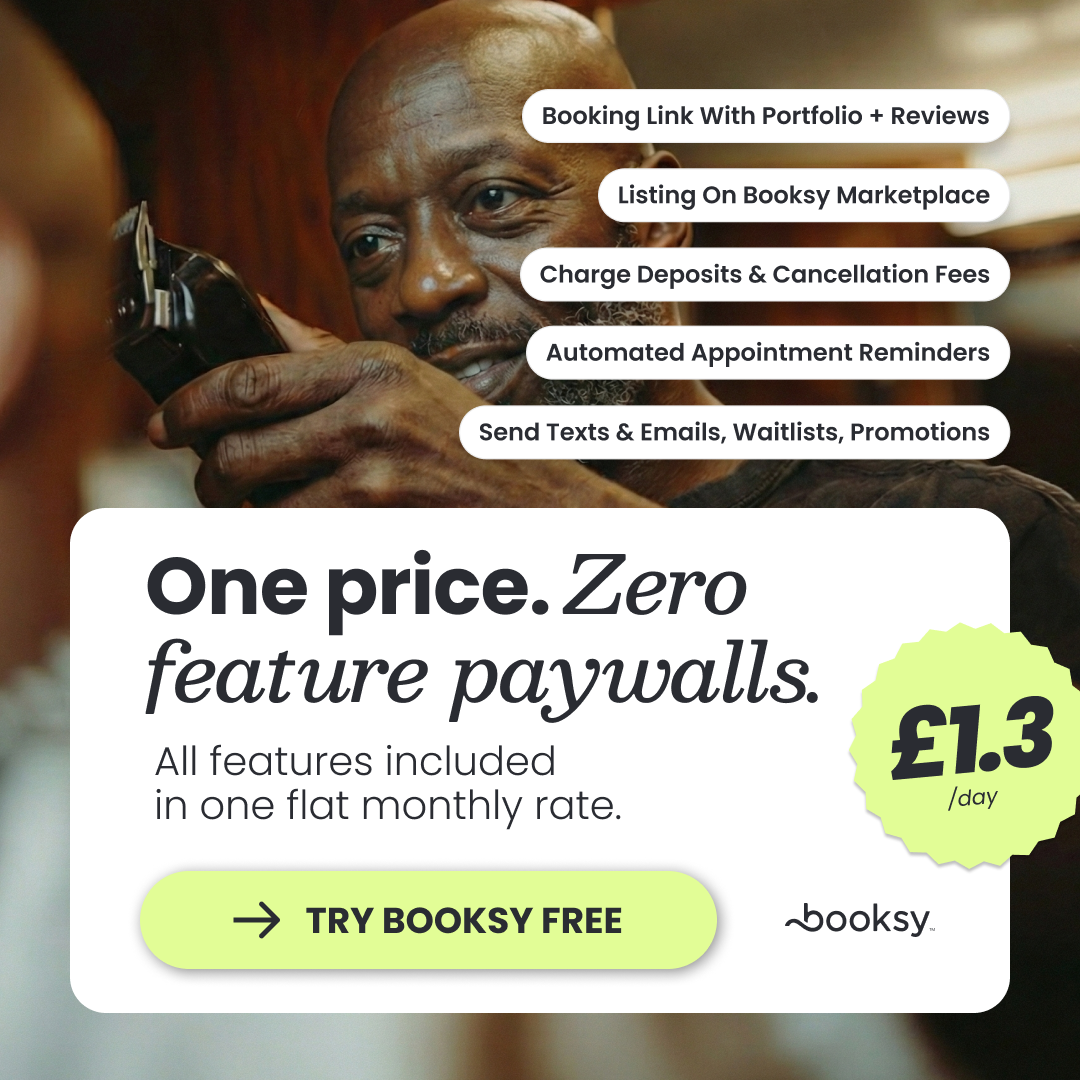 Booksy UK Facebook ad