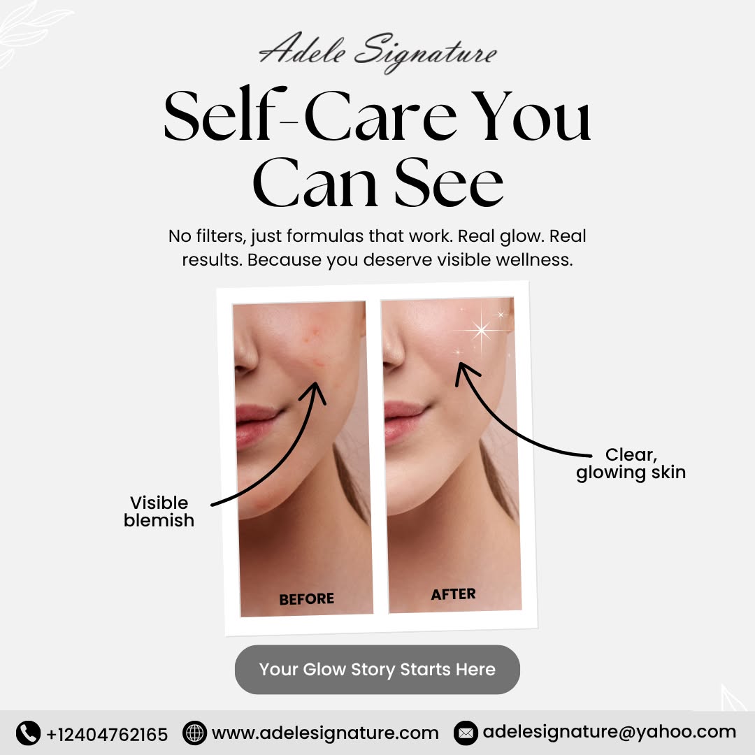 Adele Signature Facebook ad: Welcome to Adele Signature, Where natural beauty meets…