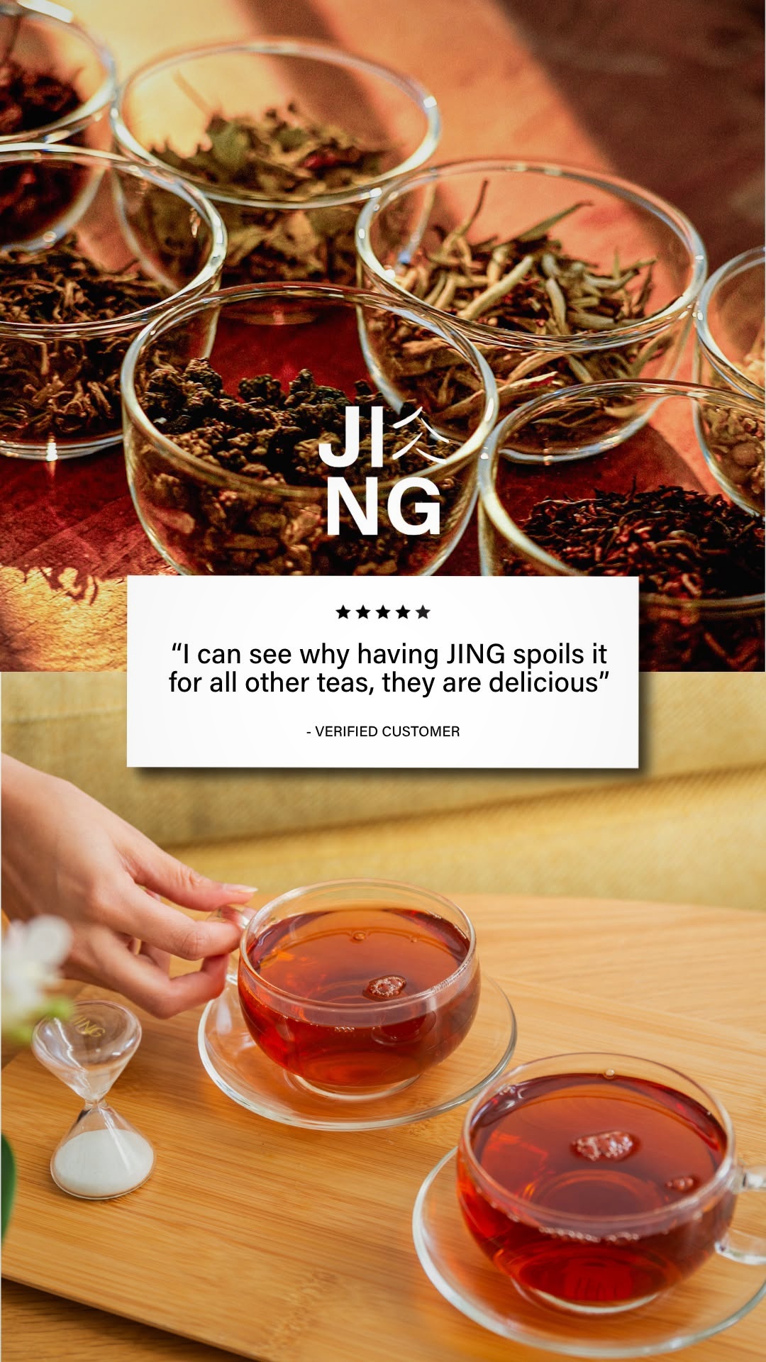 JING Tea Facebook ad: Discover JING Tea